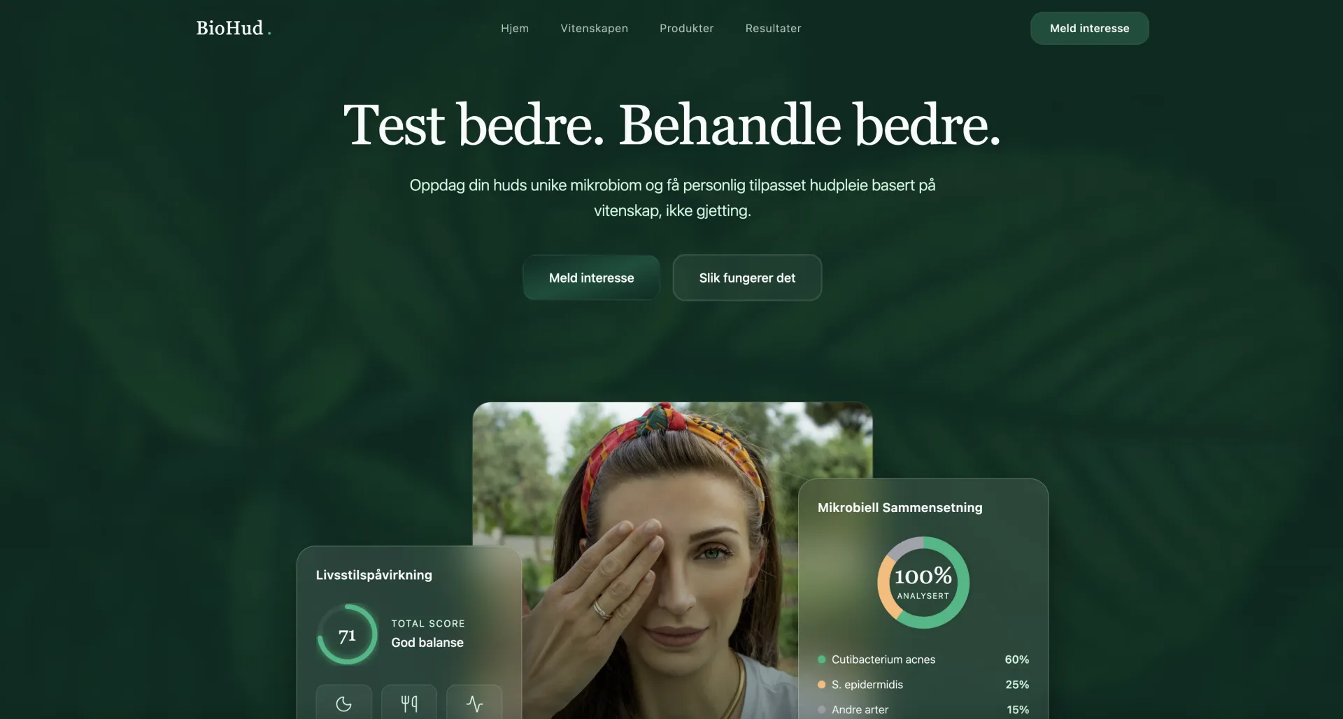 Eksempel på nettside laget med Nettify - mal 2