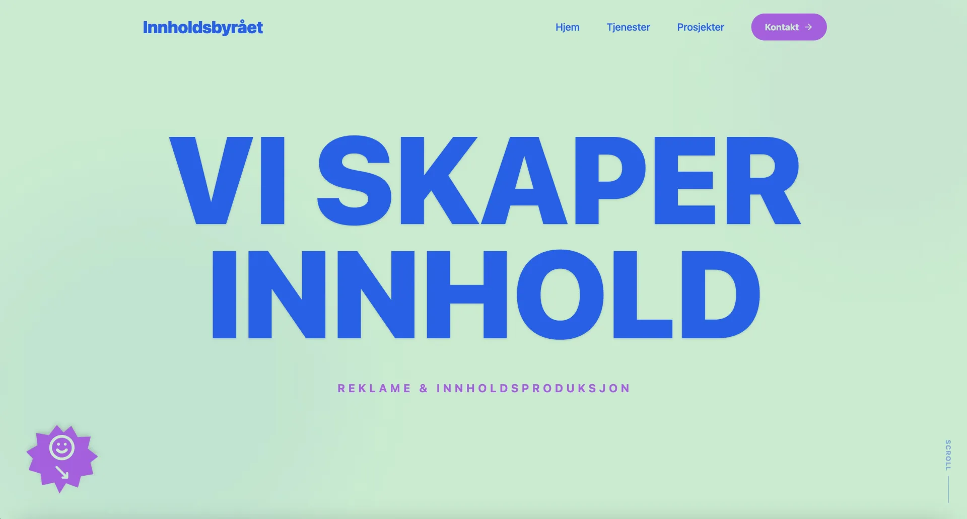 Eksempel på nettside laget med Nettify - mal 4
