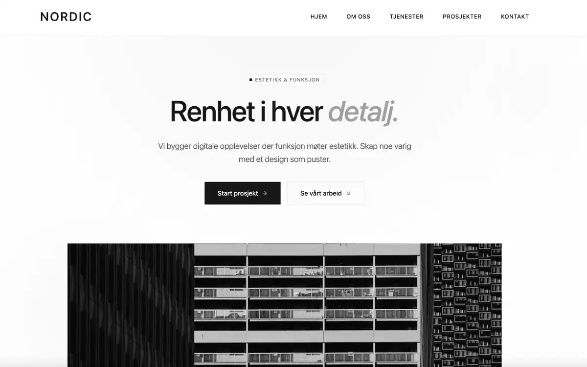 Nettside levert til norsk bedrift av Nettify - eksempel 9